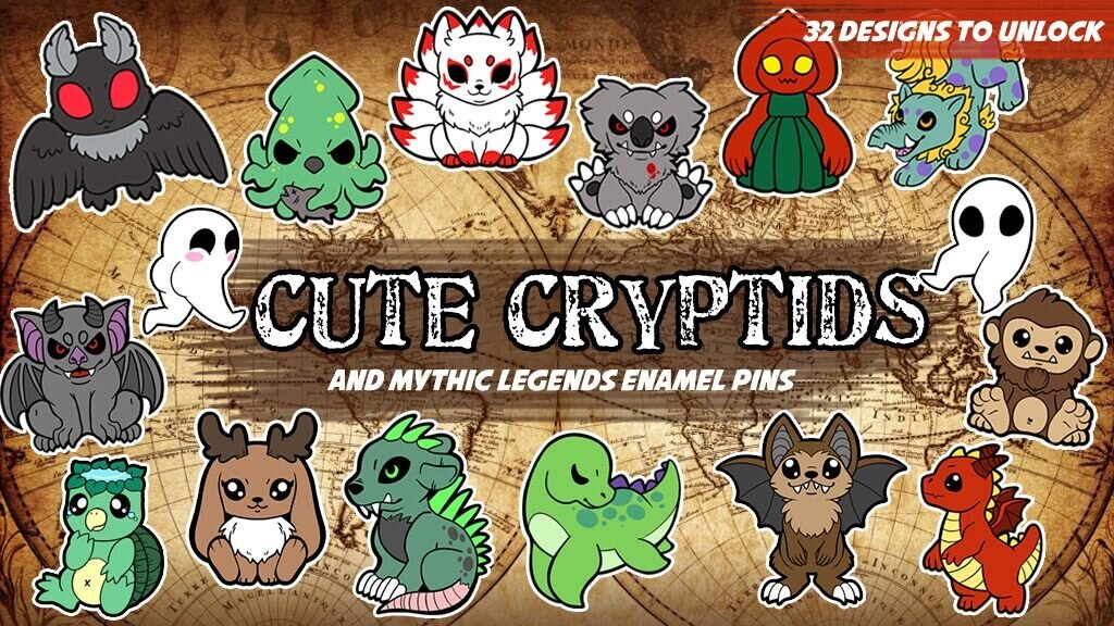 CUTE CRYPTIDS - Enamel Pin Collection - Series 1& 2