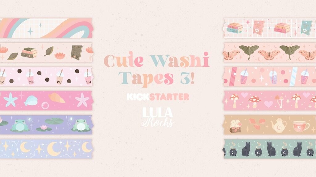 Cute Washi Tapes 3 by Lula Rocks - FUNDED IN 11 MINUTES!