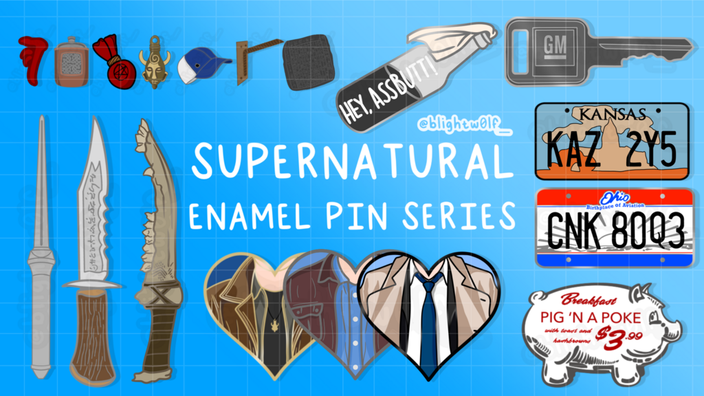 Supernatural Enamel Pins and Accessories!